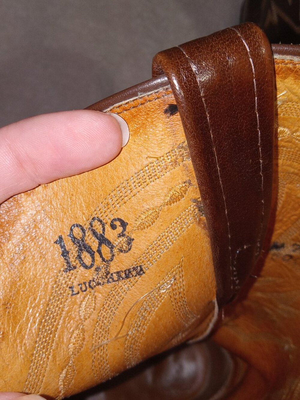 Lucchese 1883 Men's 8.5D N7012R4 Chocolate Brown Leather Western Cowboy Boots - Picture 9 of 16